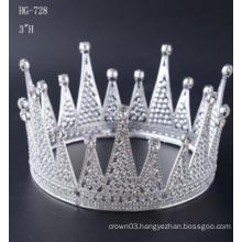 Simple And Stylish Full Round Rhinestone Pageant Crown